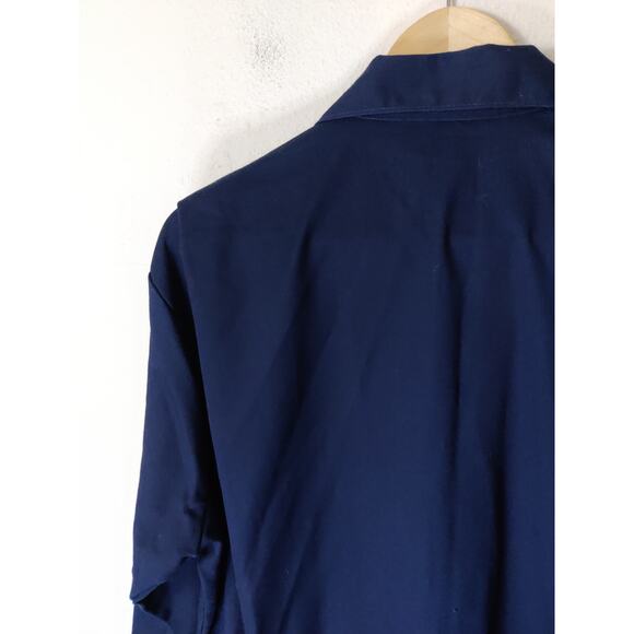 VINTAGE Sears Coverall Roebucks Navy Blue Long Sleeve Zip Button Coveralls 44T - Picture 7 of 12